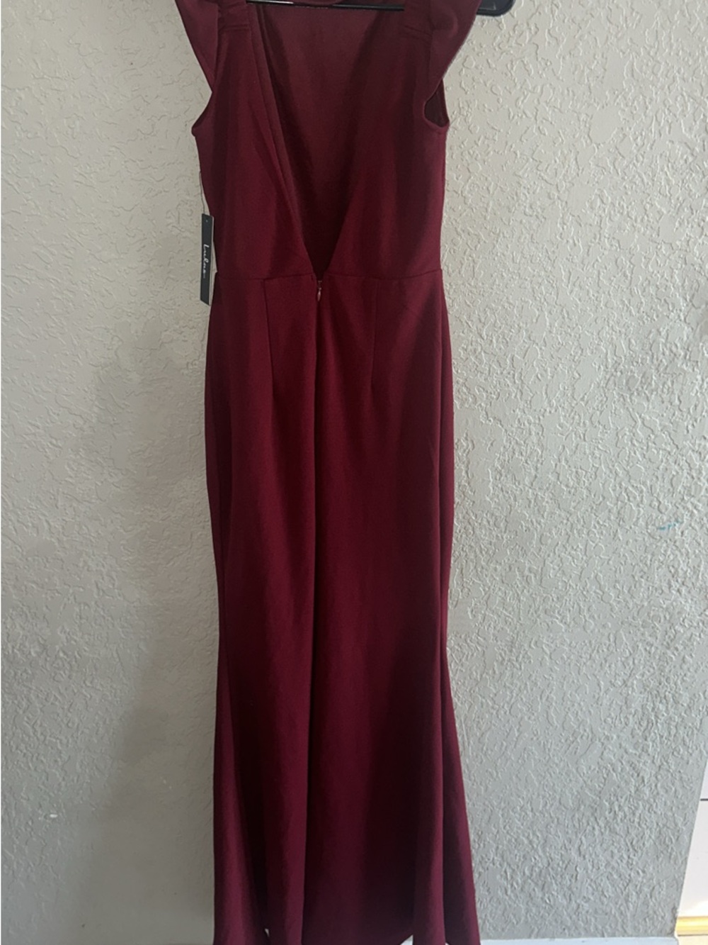 Lulu's Burgundy Maxi Dress - Picture 2 of 2